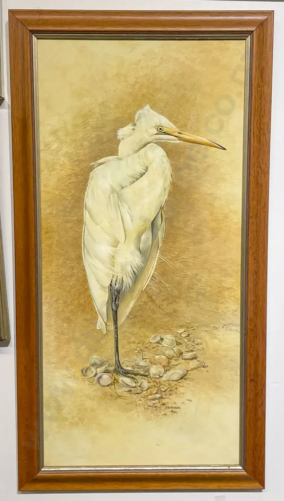 J Blackburn - Crane Study - Acrylic on Canvas Board Image 1++