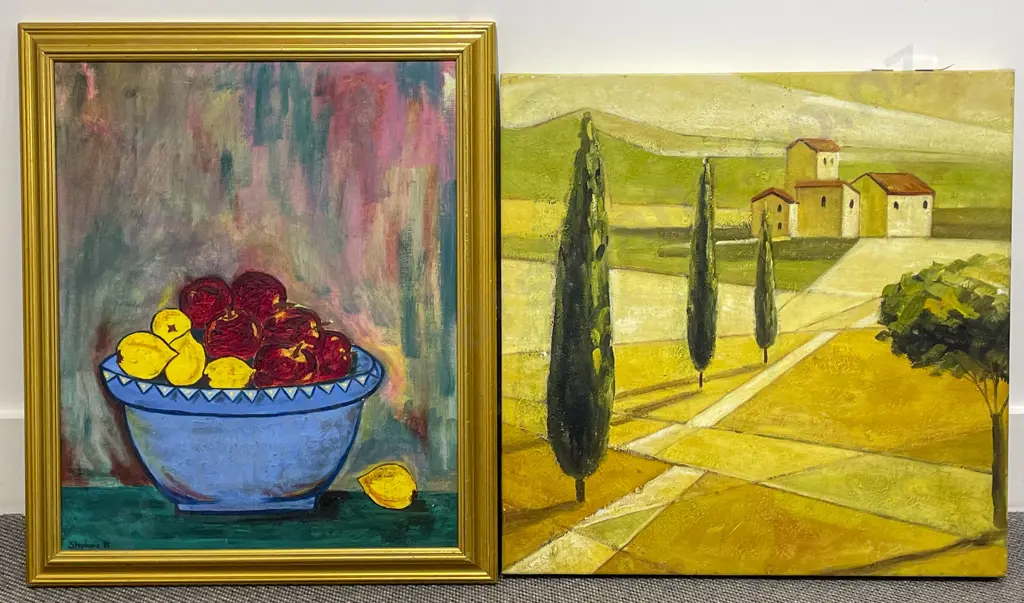 Two Framed Works and Three Others Image 1++