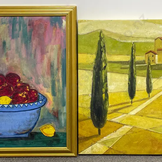 Two Framed Works and Three Others