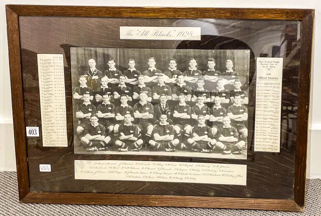 The All Blacks Tour of South Africa 1928 - Team Photograph Image 1++