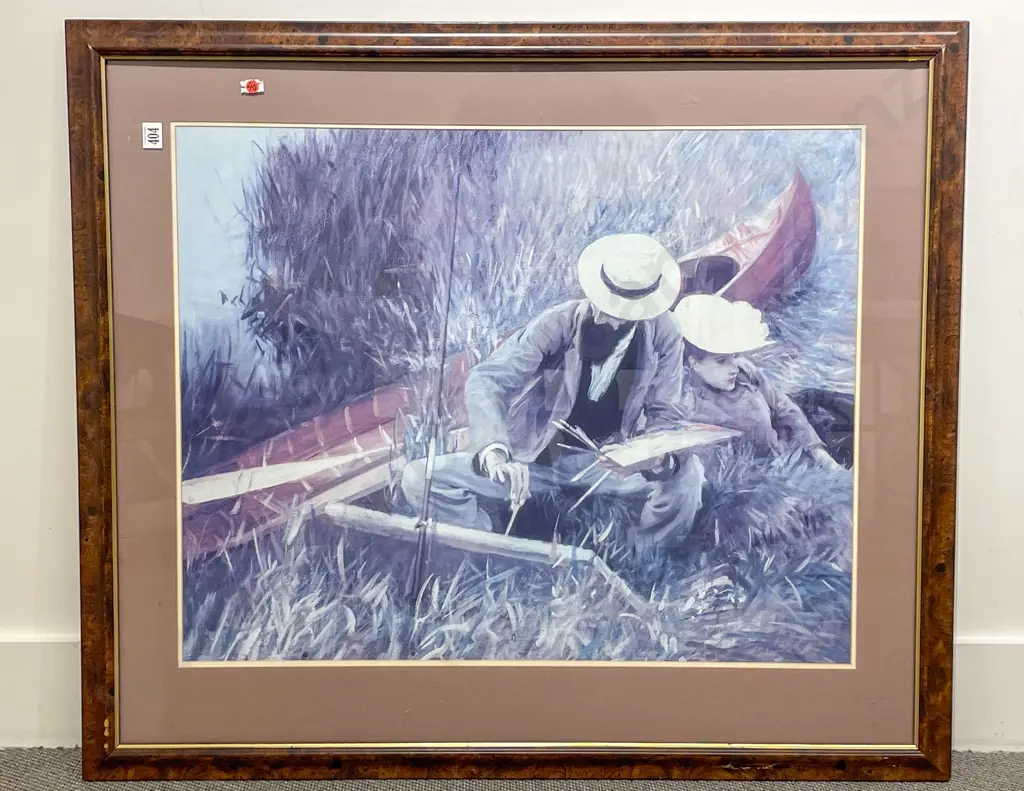 Three Large Decorative Framed Prints Image 1++