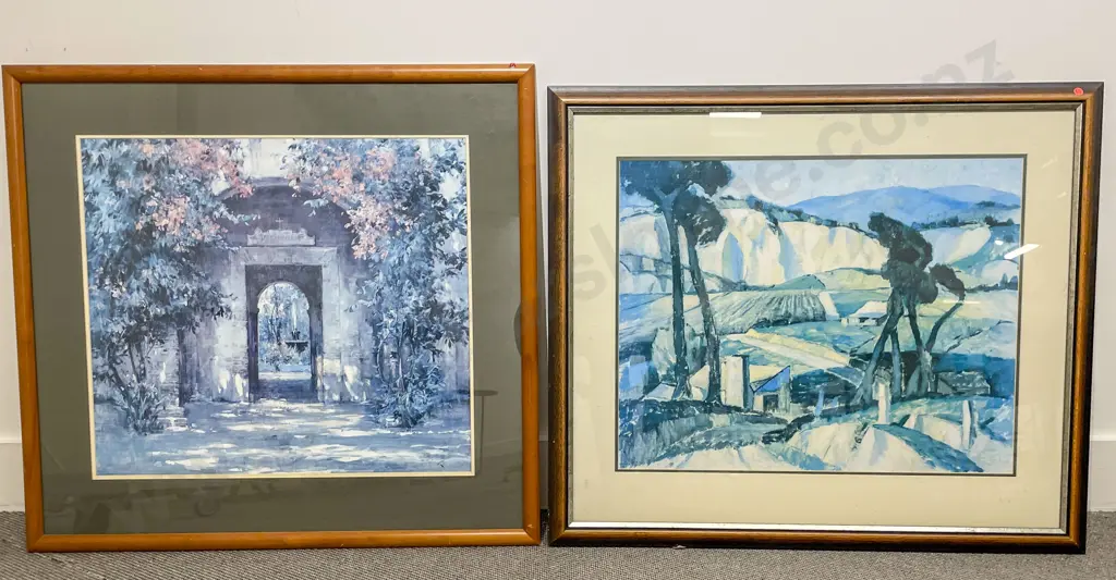 Three Large Decorative Framed Prints Image 1++