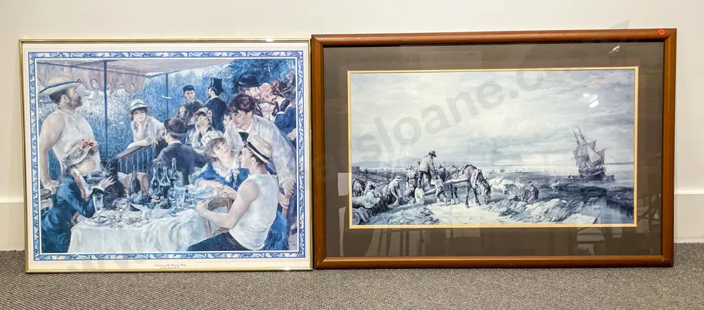 Four Framed Prints and Two Decorative Frames Image 1++