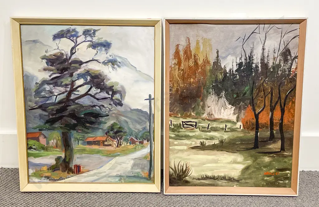Four Framed Original Oil Works Image 1++
