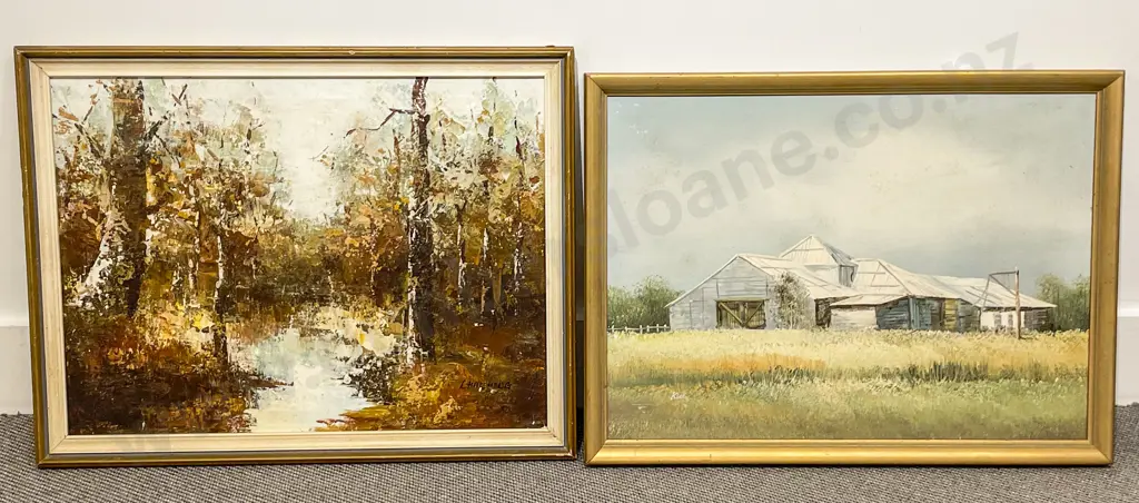 Four Framed Original Oil Works Image 1++