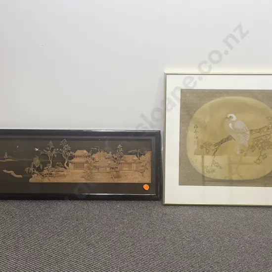 Three 3D Mixed Media Artworks Together with Two Others