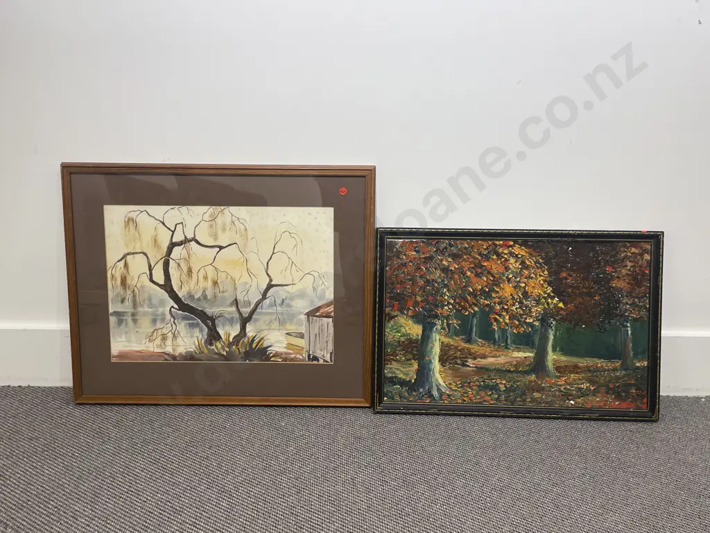 Five Assorted Framed Original Art Works Image 1++