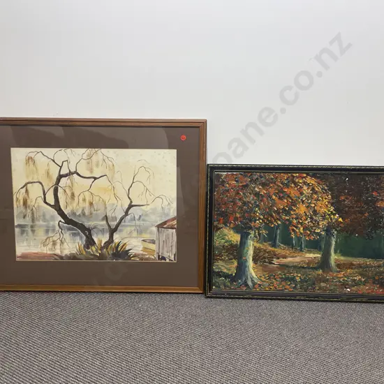 Five Assorted Framed Original Art Works