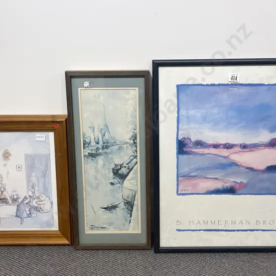 Five Assorted Framed Works