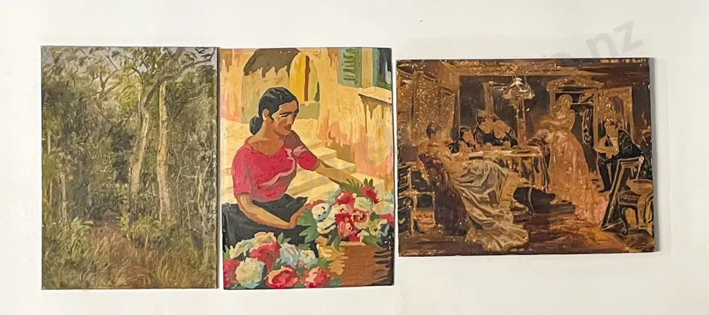 Three Assorted Artworks on Board Image 1++