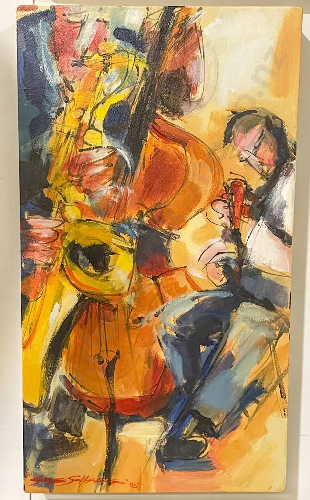 Three Original Oil on Canvas Works by Sue Schaare Image 1++
