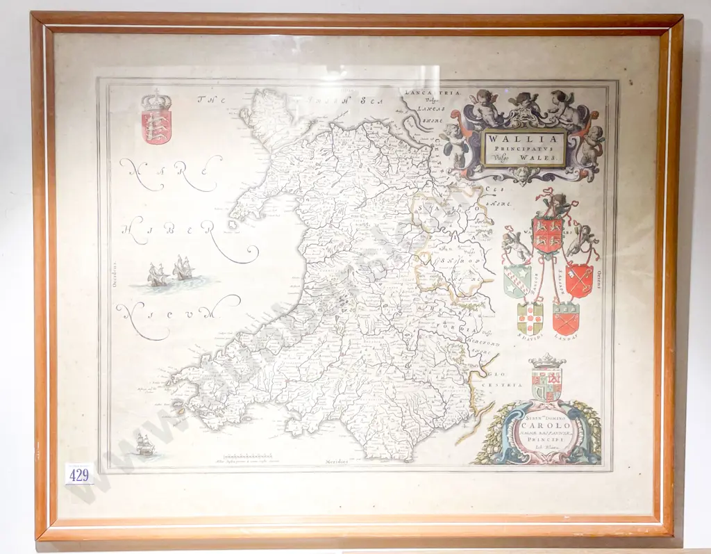 Vintage Map of Wales Image 1++