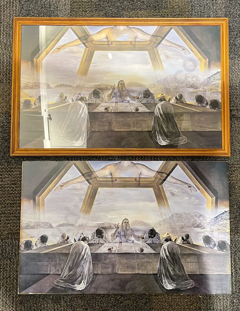 Retro Ecclesiastical Style Framed Print with Unframed Exact Copy Image 1++