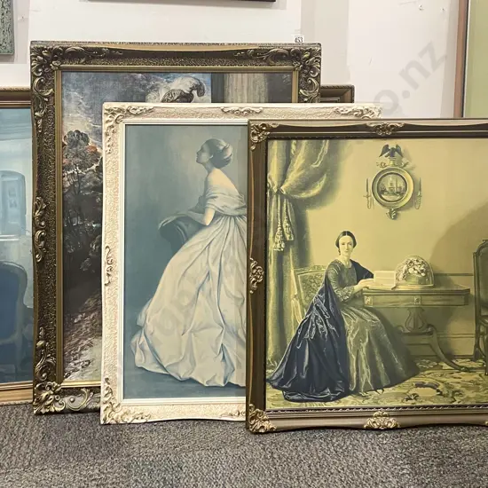 Four Framed Vintage Portrait Prints