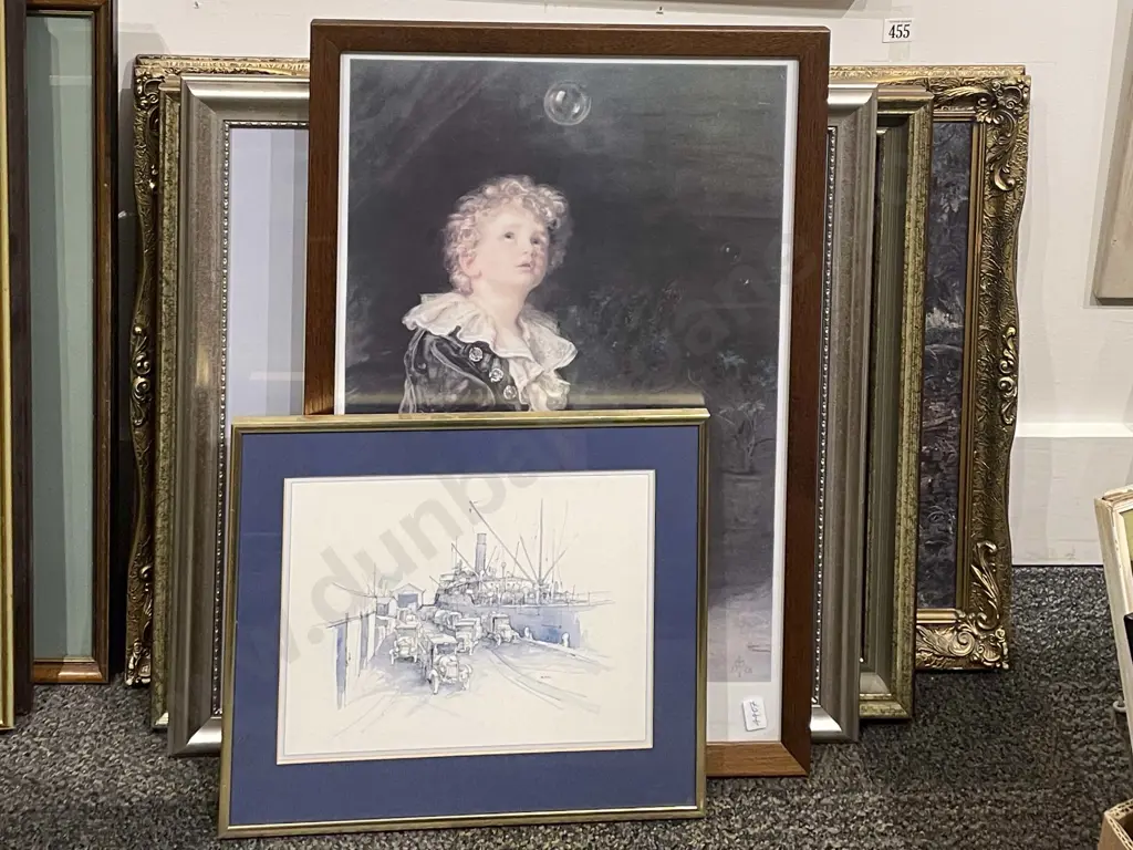 Five Framed Prints and Originals Image 1++