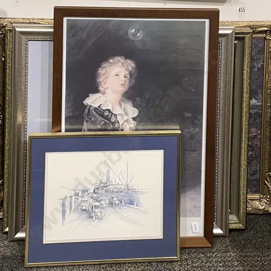 Five Framed Prints and Originals