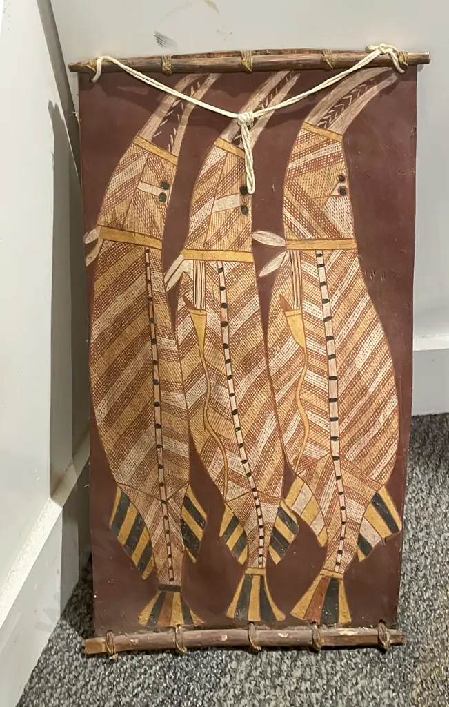 Aboriginal Work on Bark Image 1++