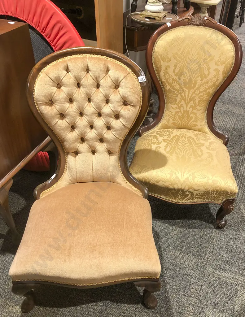Two Repro. Victorian Style Nursing Chairs Image 1++
