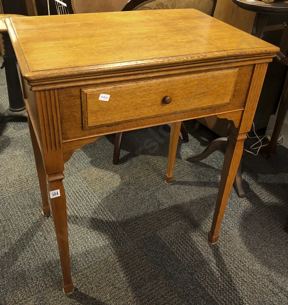 Oak Sewing Machine Cabinet Image 1++