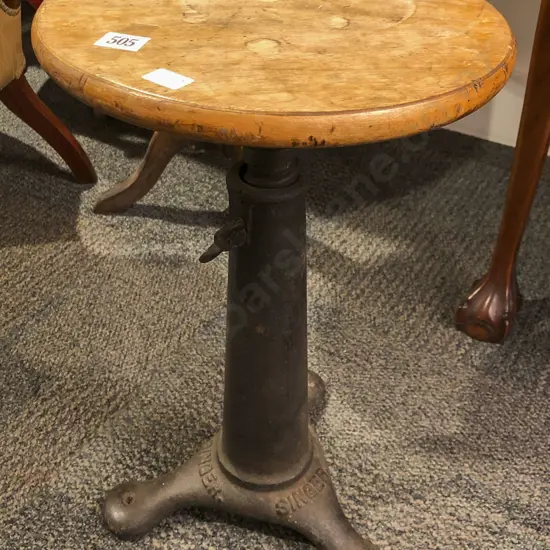 Singer Cast Iron Based Machinist Stool