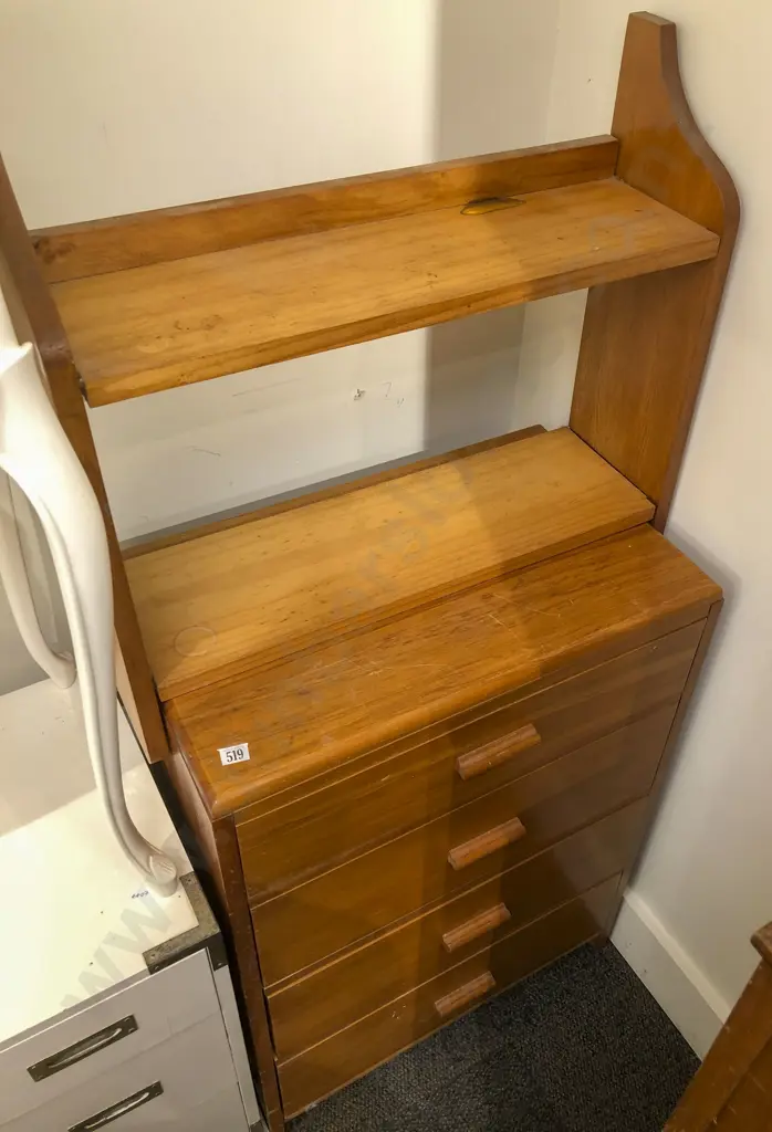 Rimu Four Drawer Chest and Bookshelf Image 1++
