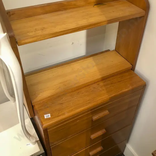 Rimu Four Drawer Chest and Bookshelf