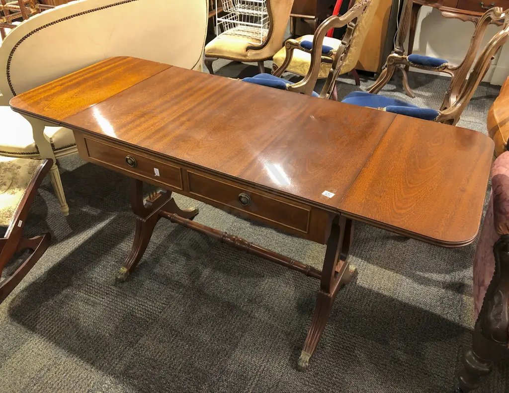 Regency Style Mahogany Sofa table Image 1++