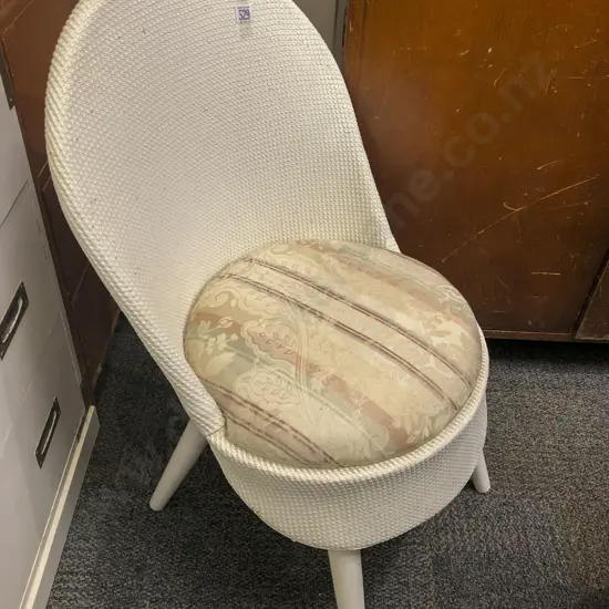 Small White Wicker Bedroom Chair