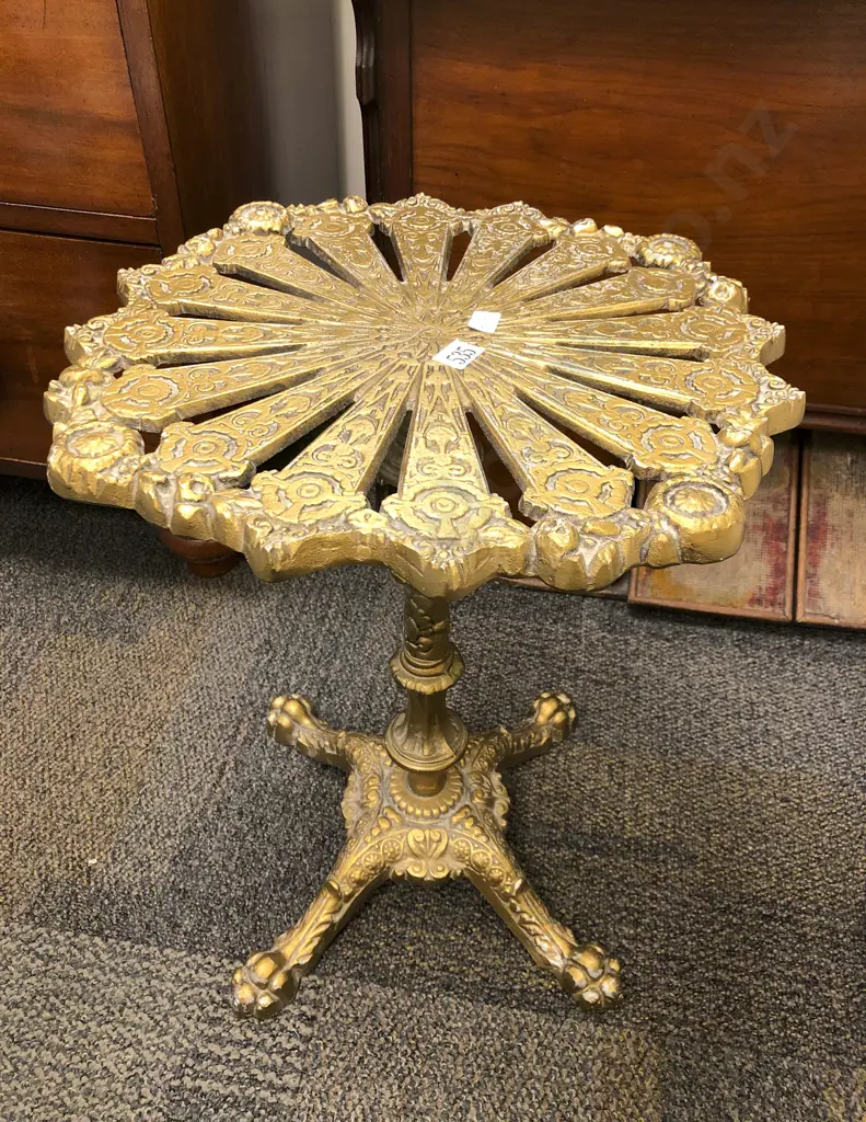 Gilded Cast Brass Occ. Table Image 1++