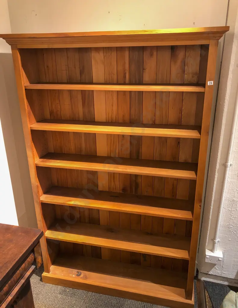 Modern Rimu Open Bookcase Image 1++