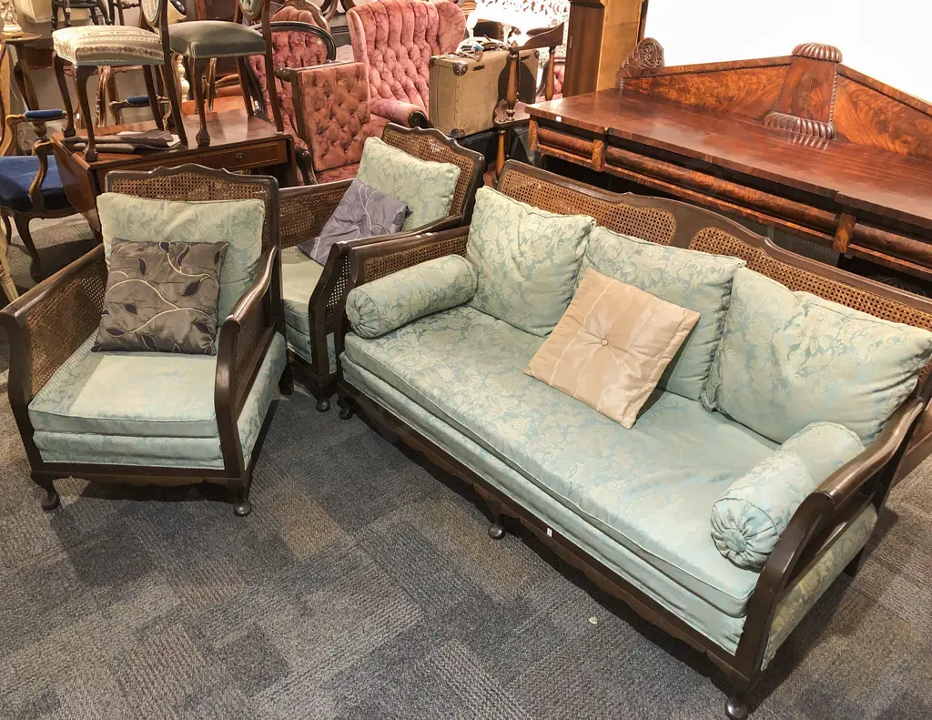 Wycombe Cane Three Piece Lounge Suite Image 1++