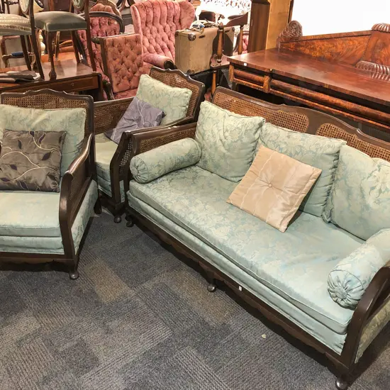 Wycombe Cane Three Piece Lounge Suite
