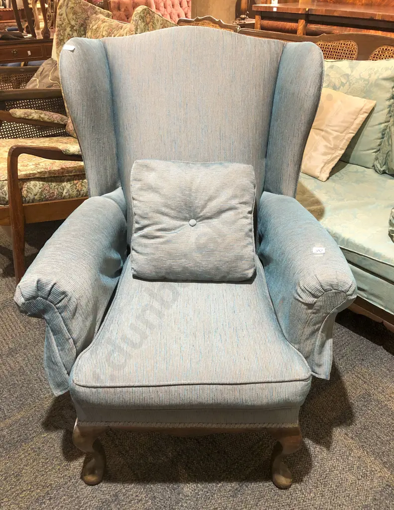 Modern Fabric Wing Armchair Image 1++