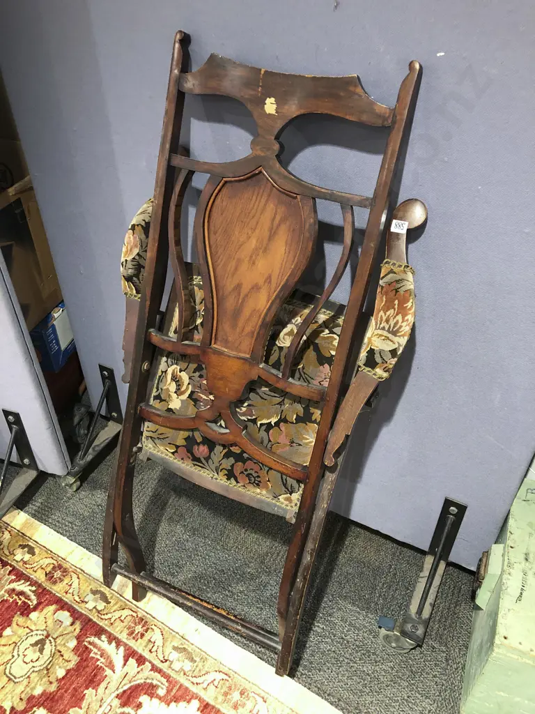 Edwardian Folding Open Elbow Chair Image 1++