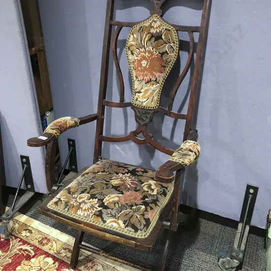 Edwardian Folding Open Elbow Chair