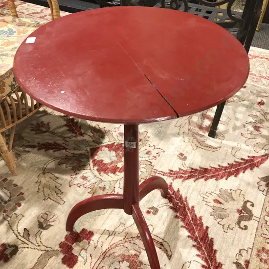 Red Painted Wine Table