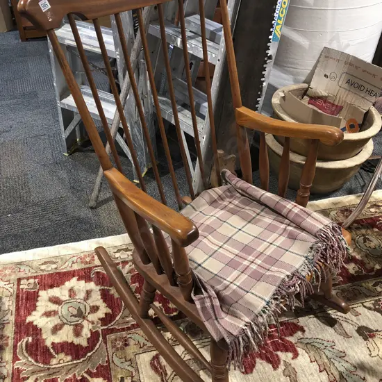 Stick Back Wooden Rocking Chair