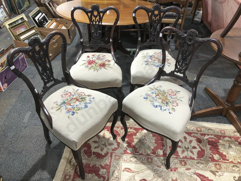 Set of Four Edwardian Dining Chairs Image 1++