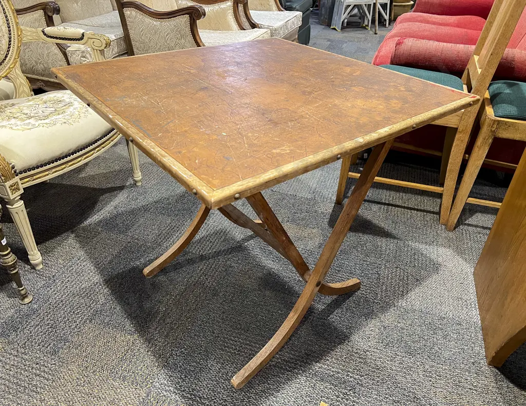 1930's Folding Card Table Image 1++