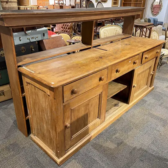 Large Victorian Pine Welsh Dresser