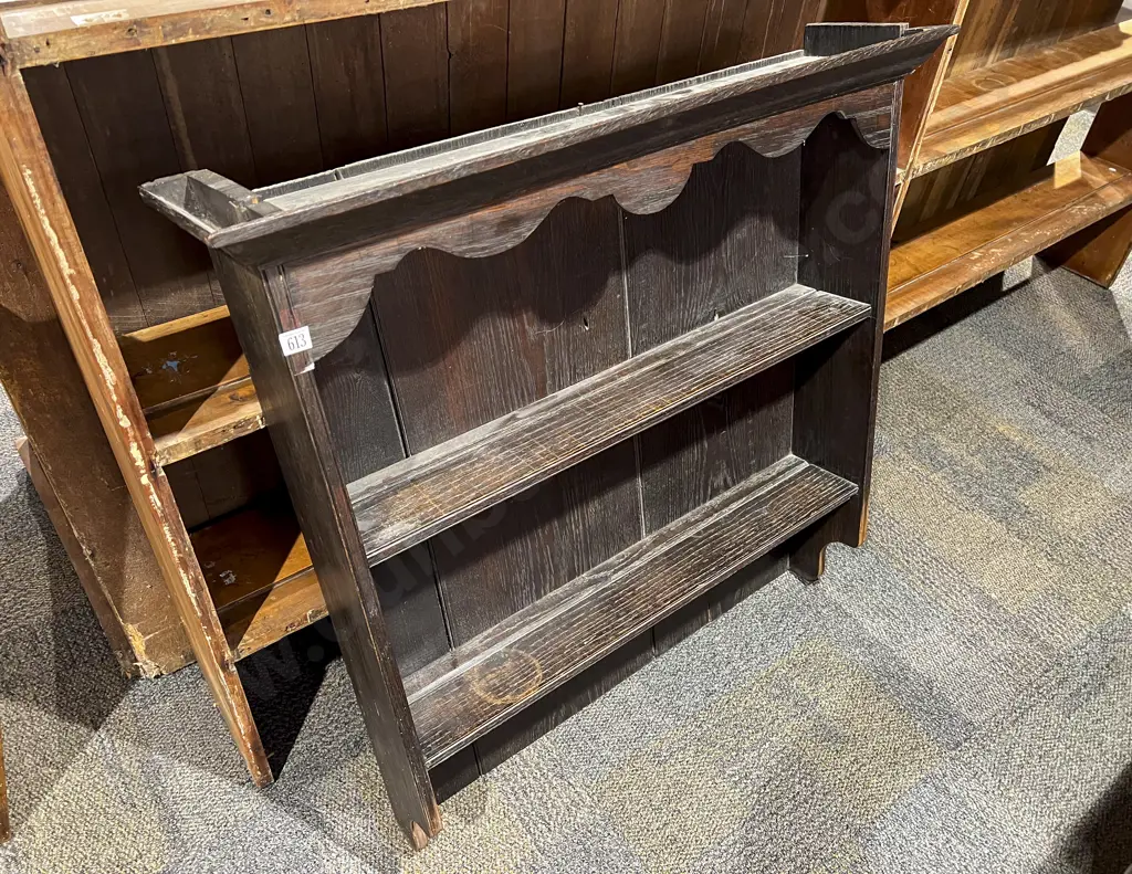 c19th Oak Hanging Plate Rack Image 1++