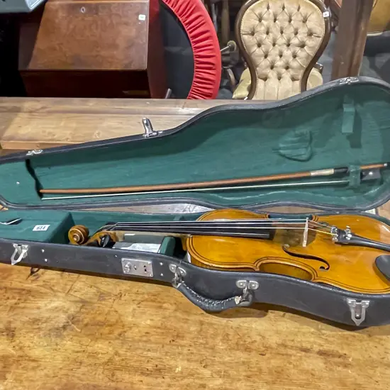 Violin With Bow and Case