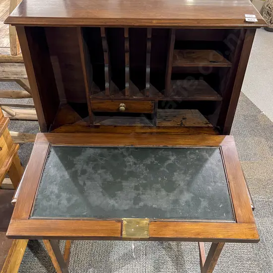 Edwardian Walnut and Figured Walnut Bonheur Du Jour (Lady's Desk)