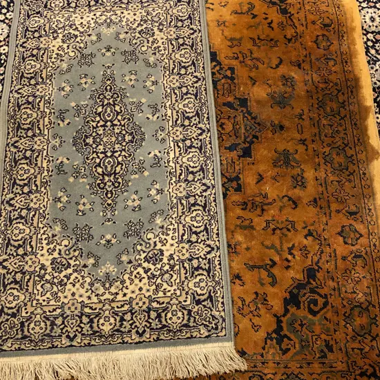 Bangladesh Made Floor Rug in Kanak Design Together with Persian Style Rug