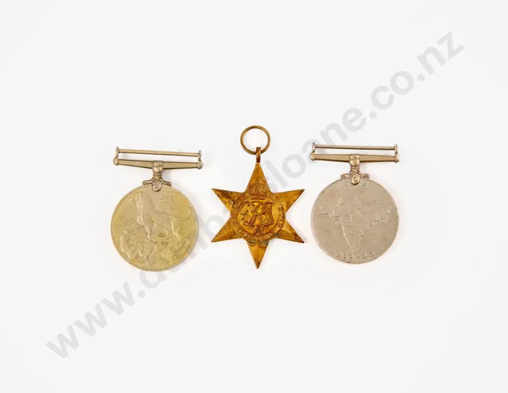 WWII Three Military Service Medals Image 1++