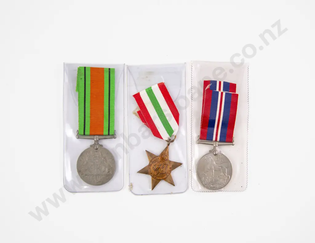 Three WWII Service Medals Image 1++