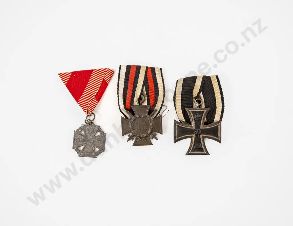 WWI German Two Medal Group with Ribbons Image 1++