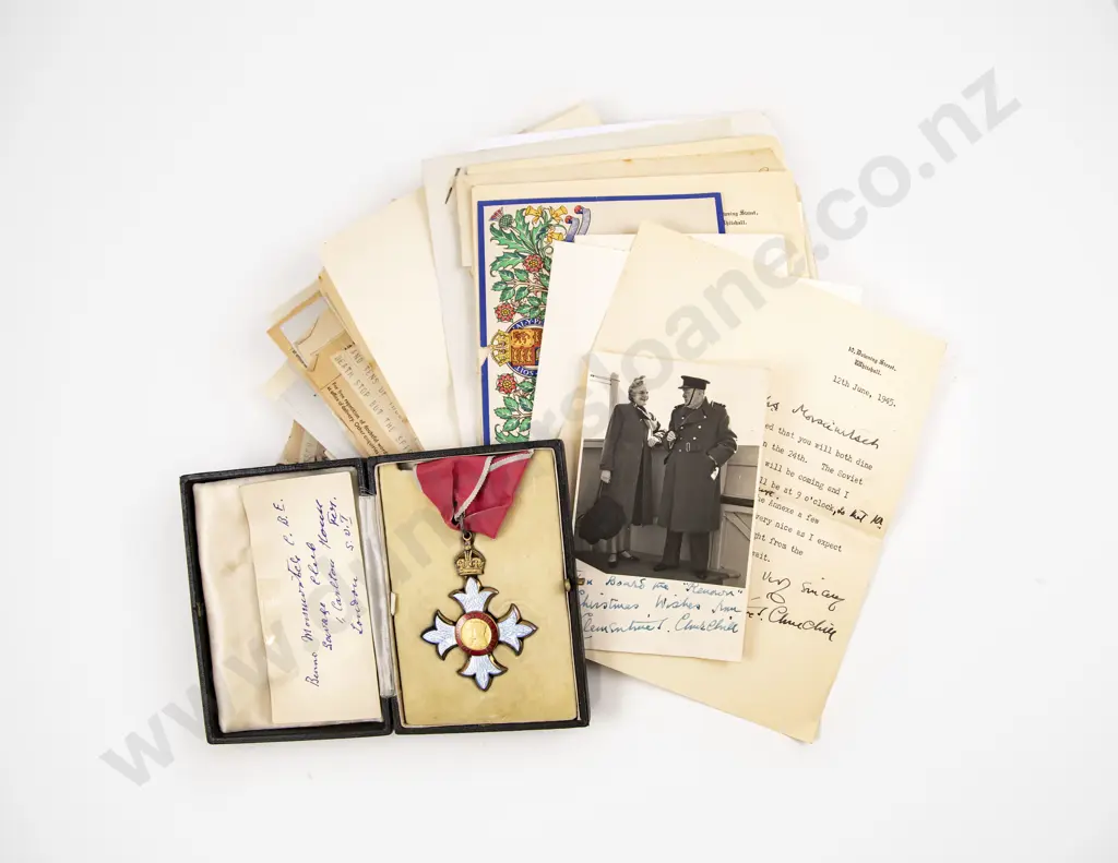 Cased Silver and Enamel Commander of the British Empire (CBE) Medal to Benno Moiseiwitsch Image 1++