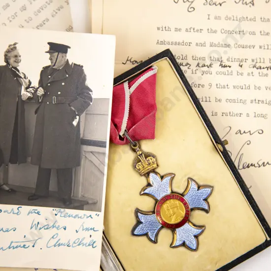 Cased Silver and Enamel Commander of the British Empire (CBE) Medal to Benno Moiseiwitsch