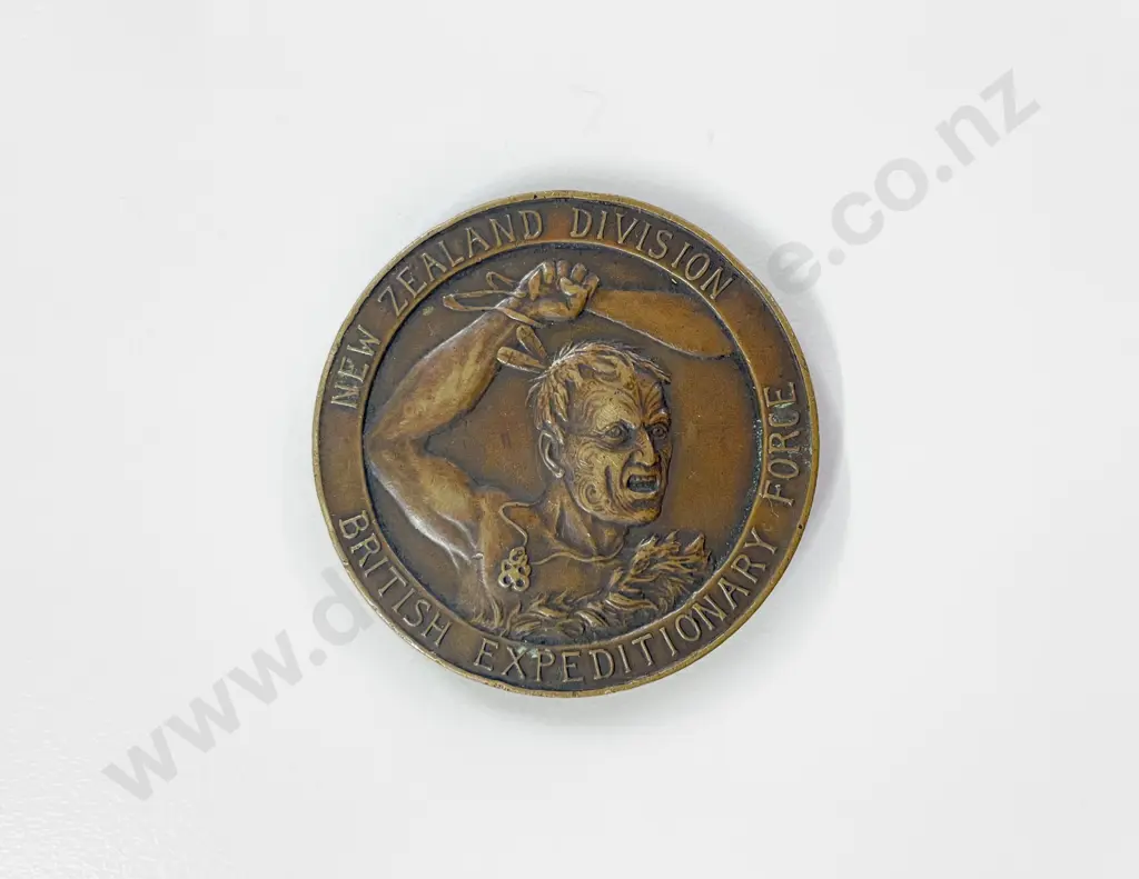 NZ British Expeditionary Force Bronze Medallion Image 1++